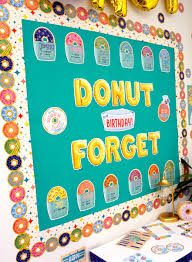 Classroom Birthday Bulletin Board Ideas For Preschool Mid Century Mod Happy Birthday Mini Bulletin Board Birthday Bulletin Preschool Birthday Board Birthday Bulletin Boards
