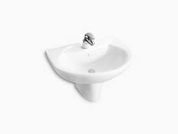 Contemporary pedestal sink with 8 centers. Semi Pedestal Lavatory With Single Faucet Hole 11341t 1 Kohler