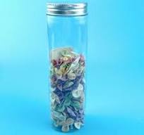 Clear 180mm 370ml PET Sealed Plastic Food Cans With Lid