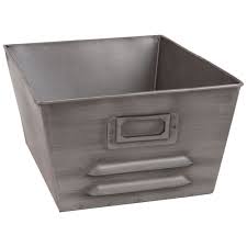 Barky Casier De Rangement Indus En Metal Gris H12 X L20 X P26 Cm 0 4 Kg Maisons Du Monde 12 Industrial Style Storage Industrial Style Unique Furniture