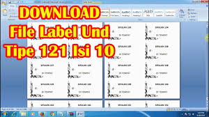 Atur text pada kolom label serapi mungkin seperti contoh di bawah ini. Download File Label Undangan Tipe 121 Isi 10 Label Nama Hd Youtube
