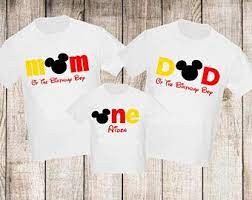 Set Of 3 Family Mouse Ears Birthday Family Shirts Set Any Age Mickey Mouse First Birthday Mickey 1st Birthdays Mickey First Birthday