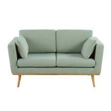 Canape Vintage 2 Places Vert De Gris Maisons Du Monde Vintage Sofa Retro Sofa Sofa Design