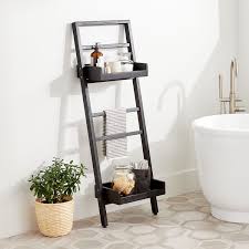It's size saves necessary bathroom space. Kirana Teak Freestanding Ladder Towel Rack Bathroom