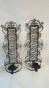 These wall candle sconce outdoor are not only aesthetically appealing but also are very durable and can last for a long time even after daily rough usages. Set 2 Scroll Candle Holder Sconce 17 H Wrought Iron Wall Mount Indoor Outdoor Ebay