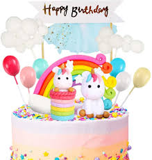 Maybe you would like to learn more about one of these? Amazon Com Movinpe Unicorn Cake Topper Kit Cloud Rainbow Balloon Happy Birthday Banner Cake Decoration Pack Of 12 For Boys Girls Kids Birthday Grocery Gourmet Food