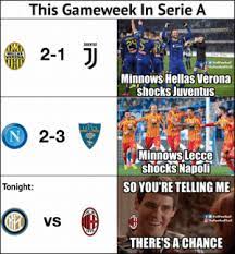 Unless juventus or napoli fail to take advantage of the seemingly easy matches on the final day, stefano pioli's young side will require all three points in bergamo, following their frustrating goalless draw with cagliari last time out. 25 Best Ac Milan Memes Del Memes Shevchenko Memes Napoli Memes