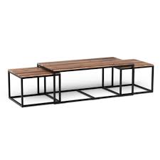 Coffee table, 55x36x18.5 by a&b home. Set Of 3 Sheesham Wood Coffee Tables With Black Metal Legs Overstock 32675627