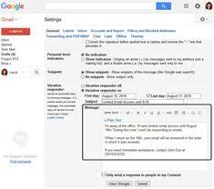 How To Set Up A Gmail Out Of Office Vacation Responder Email Virtual Assistant Tools Setup Gmail