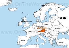 It covers an area of 32,377 sq mi. Map Showing Location Of Austria In Europe Poland Germany Austria Map