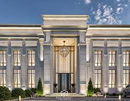 Luxury villa design with modern architect rendering. New Classic Villa Design Behance