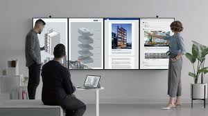 Microsoft Announces Surface Hub 2 With 50 5 Inch Multi Touch 4k Display Surface Hub Meeting Room Design Microsoft