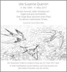 Traueranzeigen Von Ute Susanne Quentin Trauer Werra Rundschau De