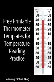 Free Printable Thermometer Templates For Temperature Reading Practice Reading Practice Thermometer Homeschool Encouragement