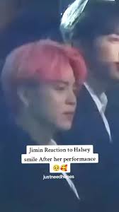 His smile after Halsey smile ☺️🥰 .They are so cute 🥺. . . . #jimin  #parkjimin #btsjimin #jin #jhope #taehyung #suga #jungkook #namjoon #rm  #yoongi #btsarmy #bts #btsmemes #trending #trend ...