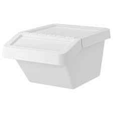 Sortera Abfalleimer Mit Deckel Weiss Ikea Osterreich Recycling Bins Ikea Storage Storage Bins