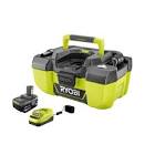 18V ONE  3-Gallon Project Wet Dry Vacuum Kit with 4 0 Ah Battery and Charger P3240KN RYOBI