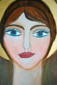 FOLK ART ANGEL WOODEN