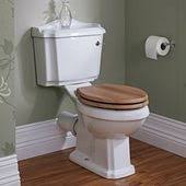 stand wc mit aufgesetztem spulkasten und sitz in eiche oxford stand wc toilette shabby chic badezimmer