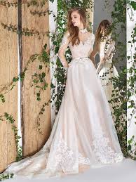 Magbridal bridal dresses online,wedding dresses ball gown, wonderful satin tulle off the shoulder neckline ball gown evening dresses with beaded lace appliques. Papilio High Collar Ball Gown With Long Illusion Lace Sleeves