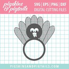 Download Turkey Monogram Svg Pigskins Pigtails