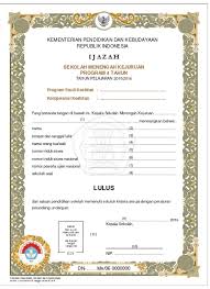 Menghitung nilai ujian nasional computer easy. Format Ijazah Smk Sederajat 2016