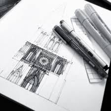J Winston On Instagram Jumping On The Bandwagon And Doing Strasbourg Cathedral In Fineliner And Marker Copic Strasbourg Cathedral Fineliner Art Cathedral