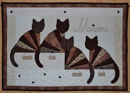 Des Chats Des Chats A Miaou Quilt A Meow Quilt Patch Papotages Chat Couette Patrons De Patchwork Matelassage