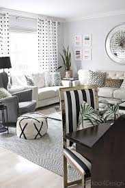 Black And White Brass Parsons Chair Covers Makeover Black And White Living Room White Living Room Decor Living Room White