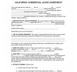 California Commercial Lease Agreement Template