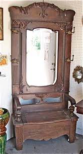 Antique Hall Tree With Mirror Oddities Curiosities Crafts And More Curiosities We Must Bring Antique Hall Tree Antique Oak Furniture Hall Tree With Mirror