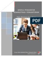 Buku pengantar administrasi perkantoran bidang keahlian bisnis dan manajemen untuk smk dan mak kelas xi ini disusun berdasarkan kurikulum 2013. Modul Pengantar Administrasi Perkantoran
