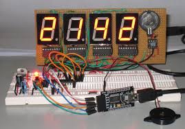 Simple led large clock circuit diagram & pcb layout. Arduino For Beginners Digital Clock With 7 Segments Led And Rtc Realtime Digital Clocks Clock Arduino Projects