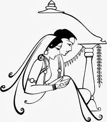 Pin By Yasmin Bohra On Shubha Junk Wedding Drawing Wedding Symbols Couple Sketch