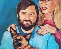 Custom Family Portrait, Acrylic Painting Portrait