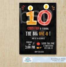Printable Birthday Card For 10 Year Old Boy Personalized Birthday Party Chalkboard Invitations 10th Birthday Invitations Printable Diy 10th Birthday Invitation Birthday Invitations 10th Birthday