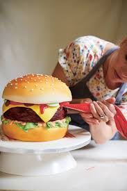 Burger Cake Recipe Cake Recipes House Garden Burger Cake Chef Cake Hamburger Cake