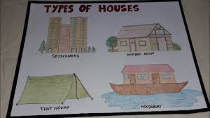 how to make a chart of different types of houses for school project activity