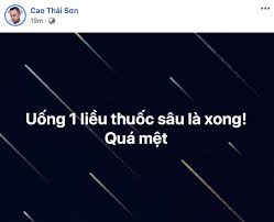 Cao thái sơn, ca sĩ cao thái sơn. Cao Thai SÆ¡n Ä'Äƒng Dong Tráº¡ng Thai Muá»'n Tá»± Sat Khiáº¿n Fan Lo Láº¯ng