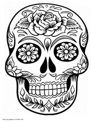 It can sometimes be hard to find halloween skull coloring images of a particular kind but you don't have to worry about that since we've sorted that out. 33 Skull Coloring Pages For Adults Free