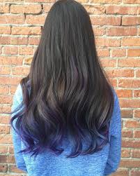 Upgrade your middle parted hair with some blue ends. 40 Fairy Like Blue Ombre Hairstyles