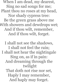 When I Am Dead My Dearest Christina Rossetti Http Annabelchaffer Com Love Poems And Quotes Words Emotions