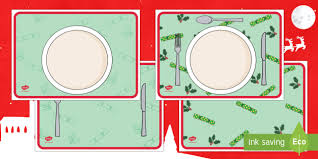 Free printable christmas placemat patterns. Christmas Placemat Templates Teaching Resources