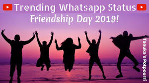 International day of friendship is an international holiday which has been celebrated annually on july 30th since 2011. Happy Friendship Day Whatsapp Status Video 2019 Best Friends Greetings Quotes Dosti Status Youtube