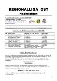 6 5 1 16:8 2 14 3 (3) vc zschopau: Regionalliga Ost Regionalliga Ost Wiener Fussball Verband