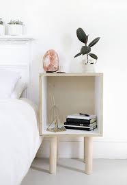 Diy Storage Solutions 7 Simple Affordable Solutions From The Merrythought Bedside Table Decor Bedside Table Diy Cheap Bedside Tables