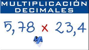 Resultado de imagen de EJERCICIOS MULTIPLICACIONES CON DECIMALES