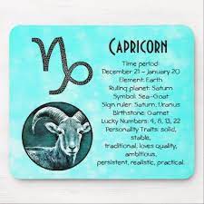 Horoscope Sign Capricorn Zodiac Traits Birthday Mouse Pad Zazzle Com In 2021 Zodiac Capricorn Horoscope Signs Zodiac Signs Symbols