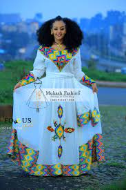 New Habesha Dress Ethiopian Traditional Dress Ethiopian Clothing Ethiopian Dress