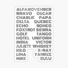 The nato phonetic alphabet is a spelling alphabet used by airline pilots, police, the military, and others when communicating over radio or telephone. Nato Alphabet Stickers Redbubble
